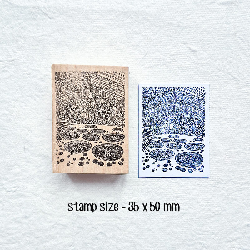Botanical Garden Tropical Greenhouse Scrapbooking Wooden Stamp