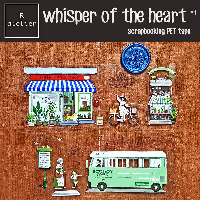 whisper of the heart PET Washi Scrapbooking Tape