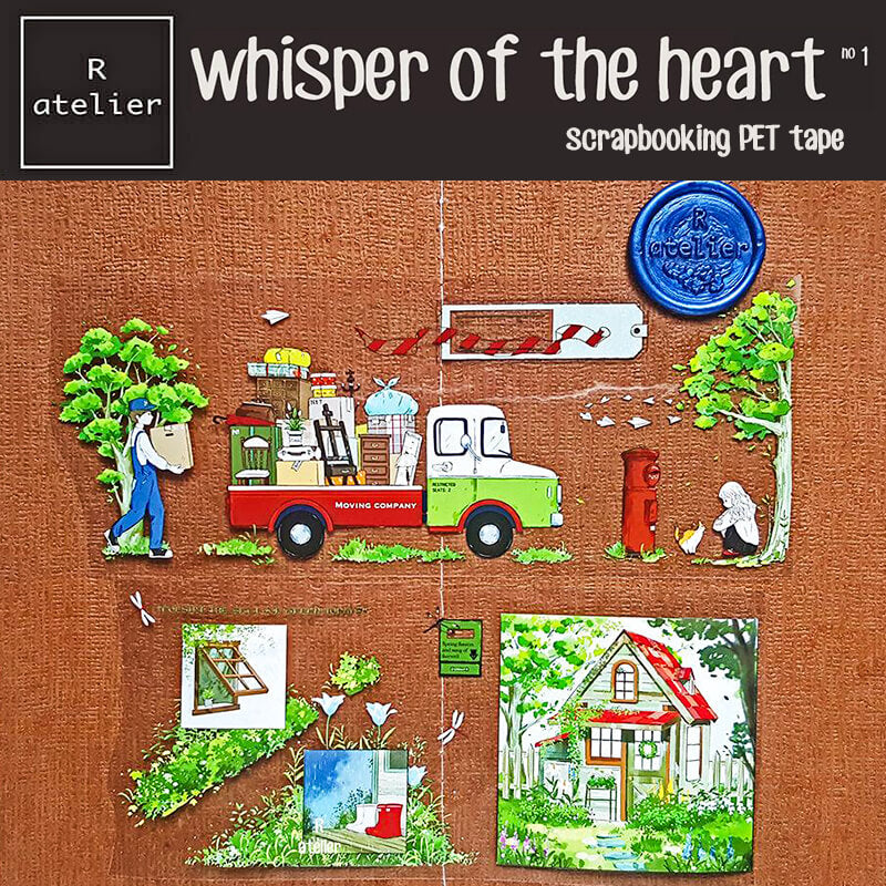 whisper of the heart PET Washi Scrapbooking Tape