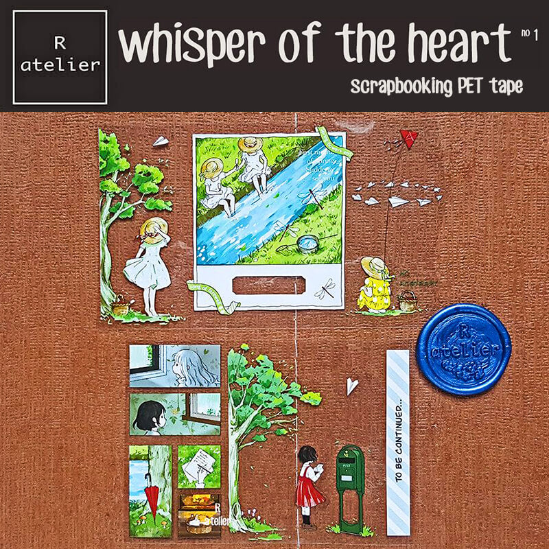 whisper of the heart PET Washi Scrapbooking Tape