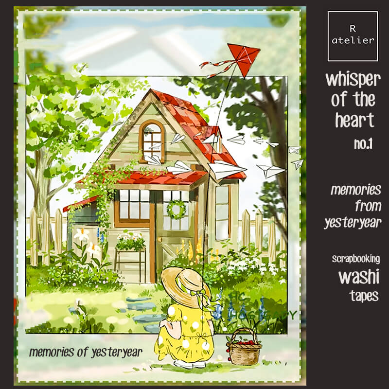 whisper of the heart PET Washi Scrapbooking Tape