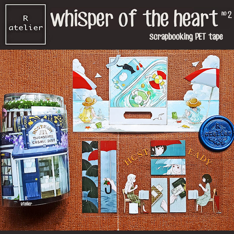 whisper of the heart PET Washi Scrapbooking Tape