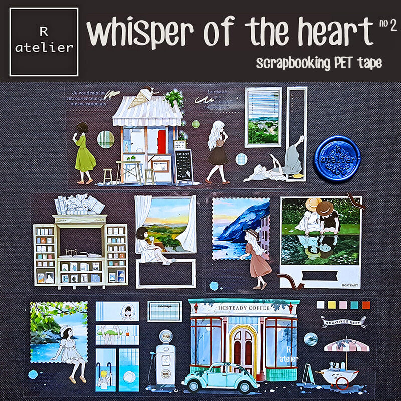 whisper of the heart PET Washi Scrapbooking Tape