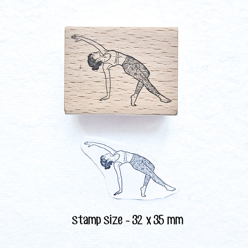 Namaste Yoga Journal Workout Scrapbooking Wooden Stamp