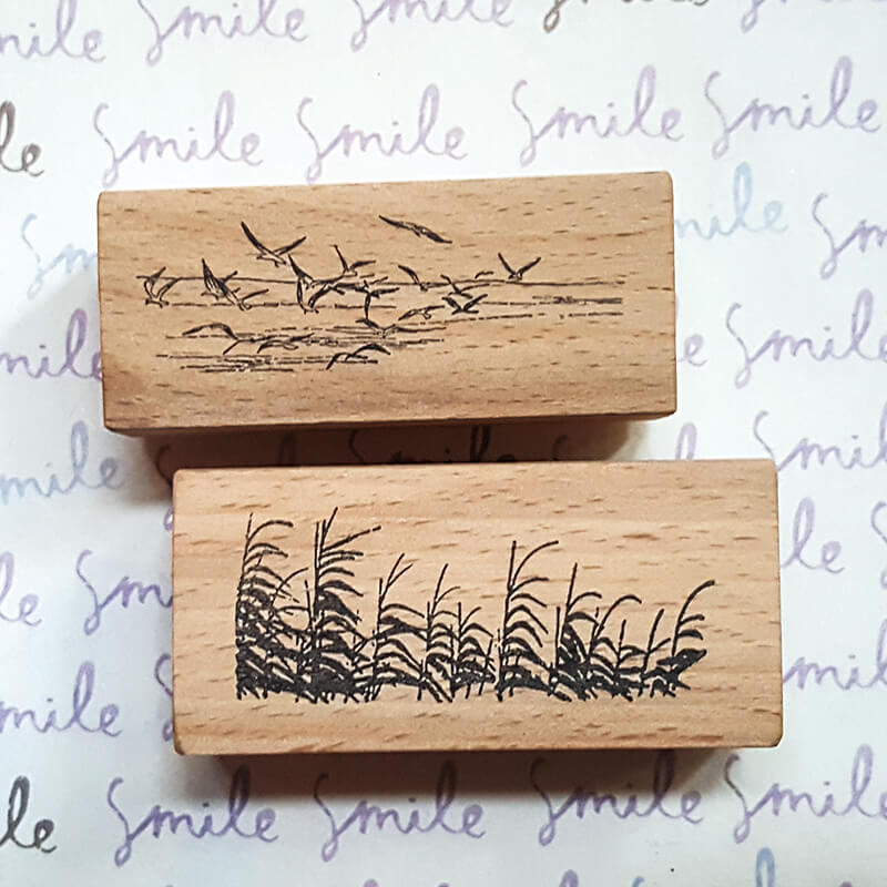 Wind in the Mountains Nature Outdoors Scrapbooking Wooden Stamps