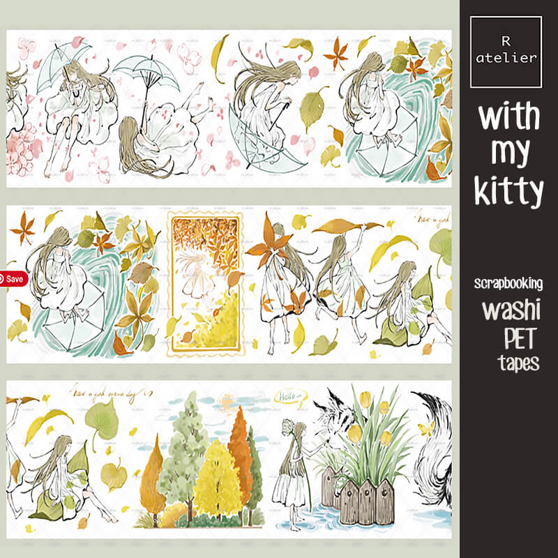 With My Kitty Cat Daily Life Scrapbooking Washi Tape