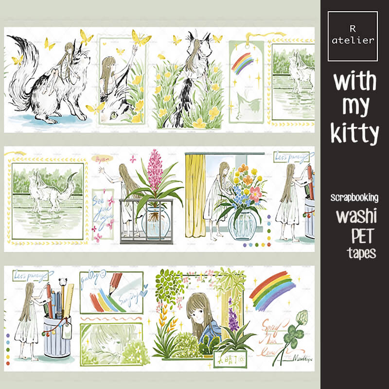 With My Kitty Cat Daily Life Scrapbooking Washi Tape