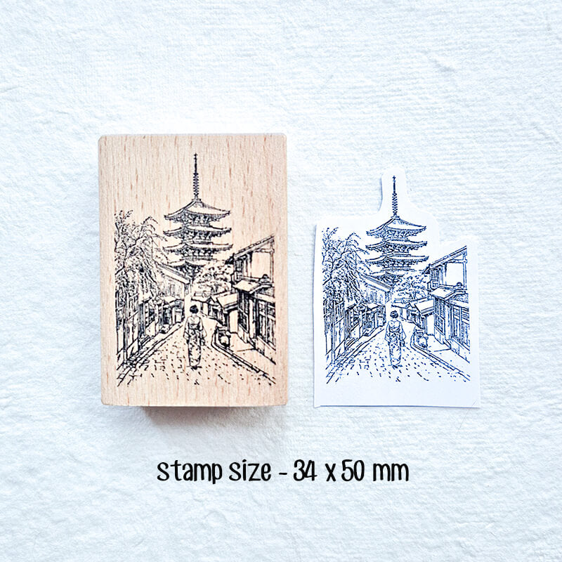 Asian Adventure Getaway Travelogue Scrapbooking Wooden Stamp