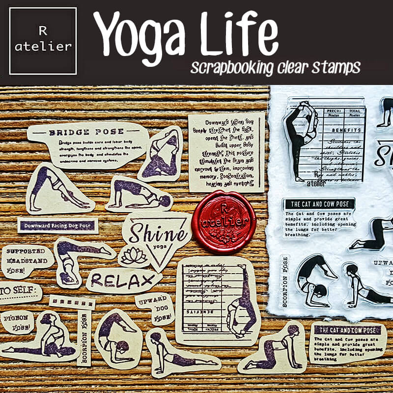 Yoga Life Scrapbooking Clear Stamps