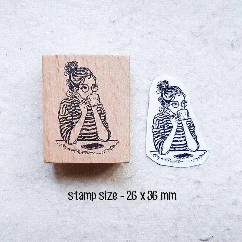 Love Birds Couple Love Story Scrapbooking Wooden Stamp