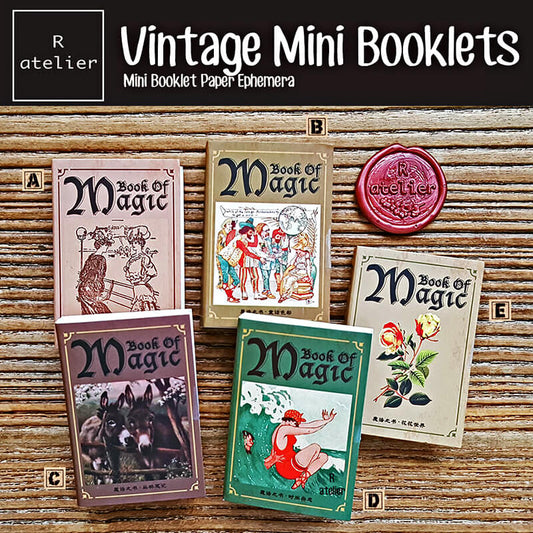 Vintage Themed Mini Scrapbooking Paper Booklets