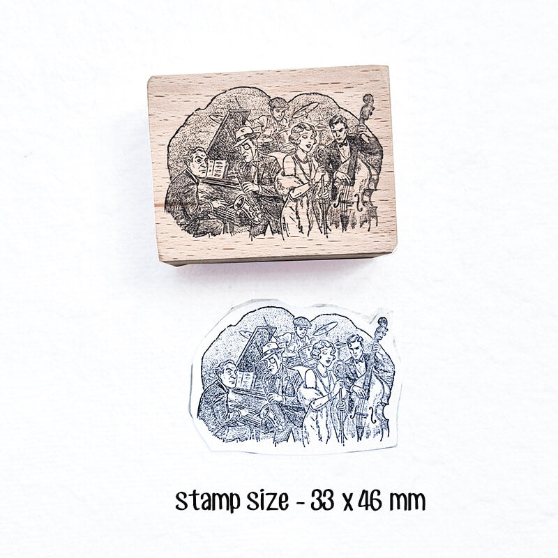 New York Roaring 20s Jazz Broadway Gatsby Scrapbooking Wooden Stamp