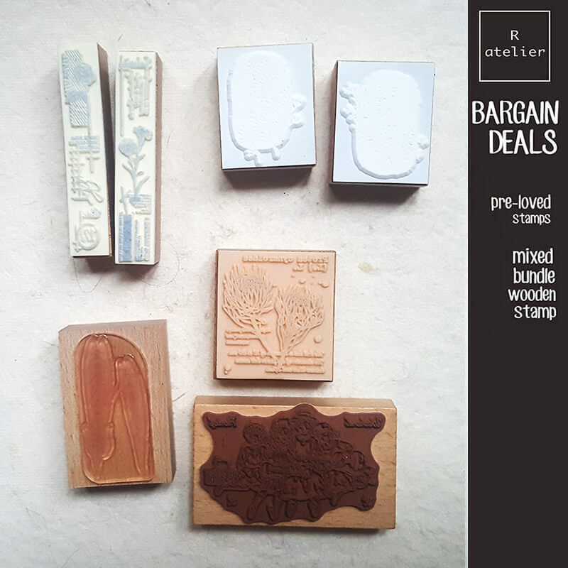 Bargain Pre-loved Scrapbooking Wooden Stamps