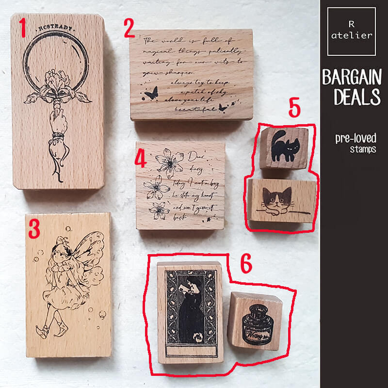 Bargain Pre-loved Scrapbooking Wooden Stamps