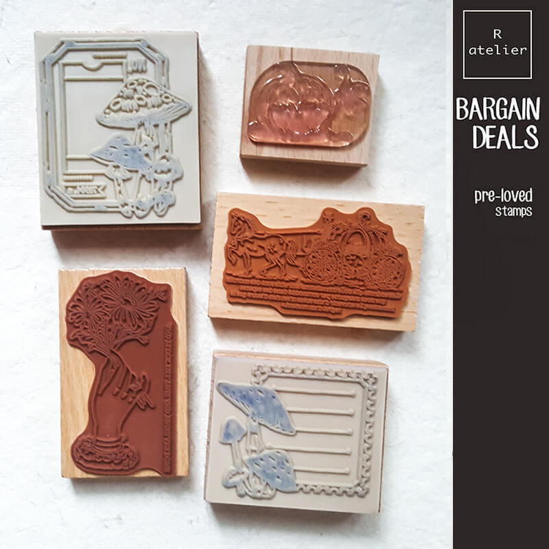 Bargain Pre-loved Scrapbooking Wooden Stamps