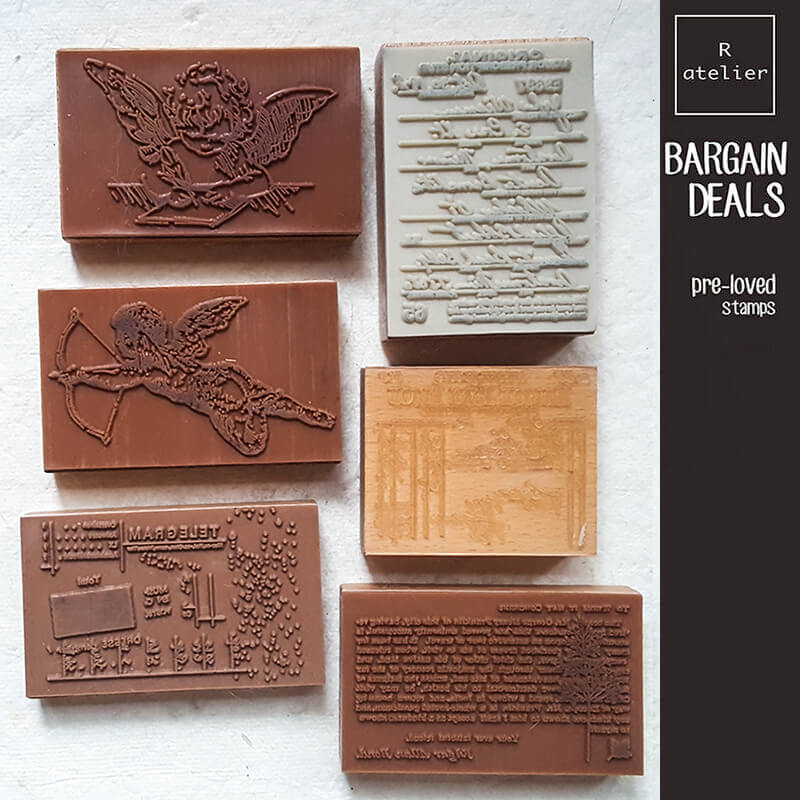 Bargain Pre-loved Scrapbooking Wooden Stamps