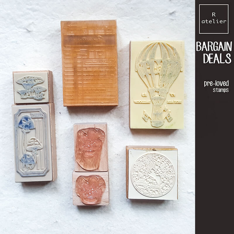 Bargain Pre-loved Scrapbooking Wooden Stamps