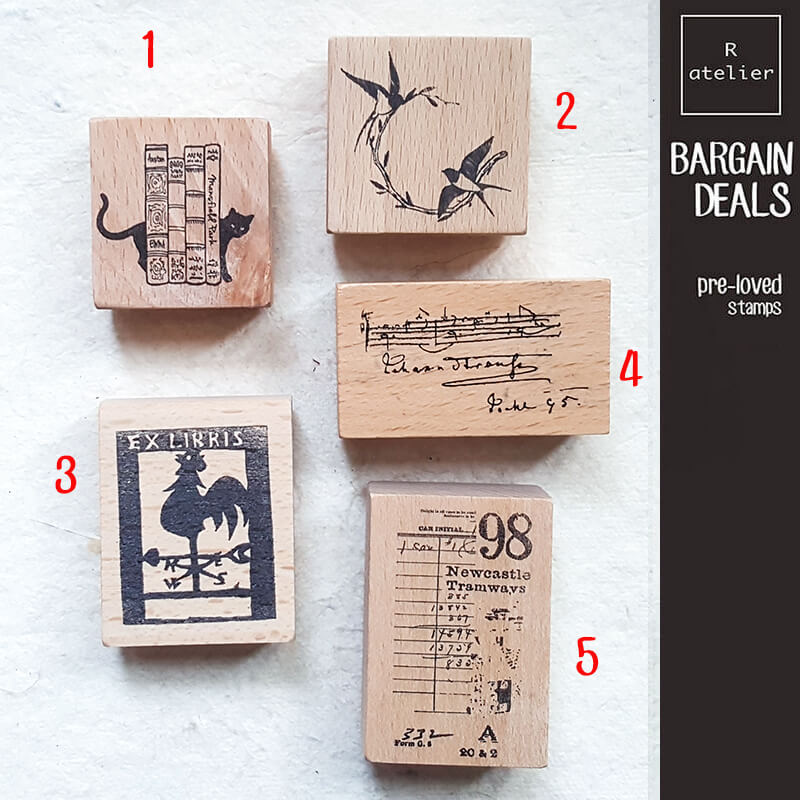 Bargain Pre-loved Scrapbooking Wooden Stamps