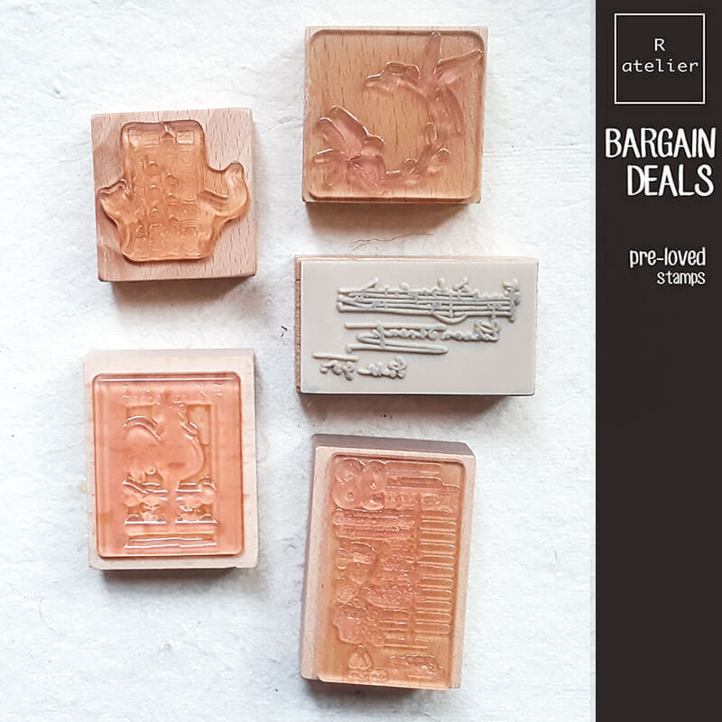 Bargain Pre-loved Scrapbooking Wooden Stamps