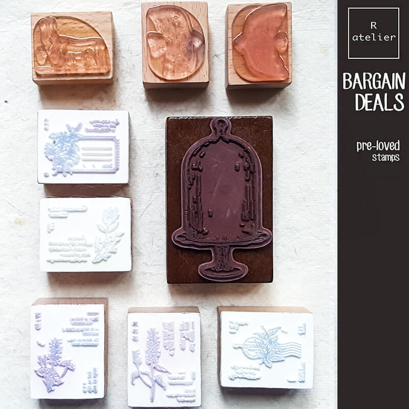 Bargain Pre-loved Scrapbooking Wooden Stamps