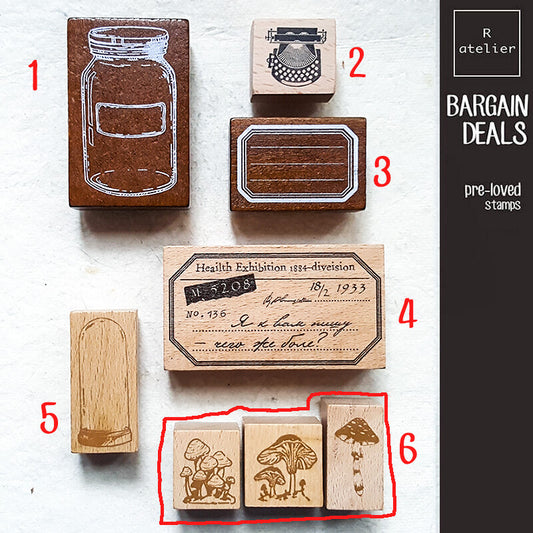 Bargain Pre-loved Scrapbooking Wooden Stamps