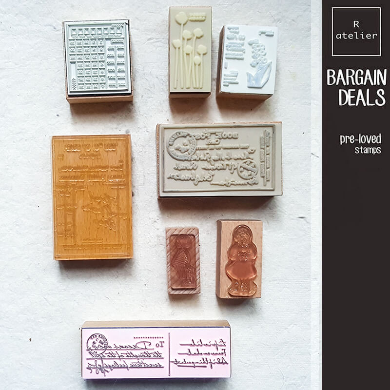 Bargain Pre-loved Scrapbooking Wooden Stamps