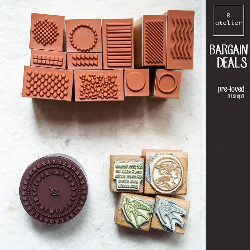 Bargain Pre-loved Scrapbooking Wooden Stamps