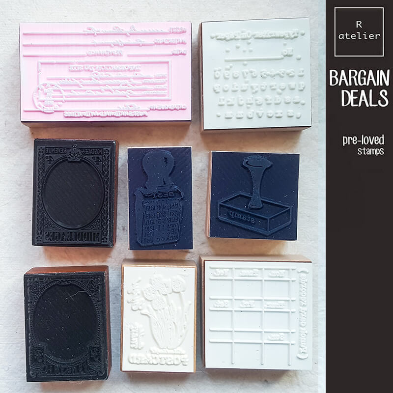 Bargain Pre-loved Scrapbooking Wooden Stamps