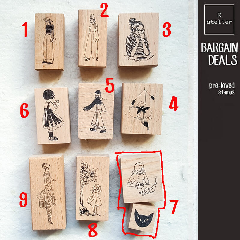 Bargain Pre-loved Scrapbooking Wooden Stamps