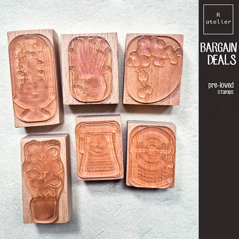 Bargain Pre-loved Scrapbooking Wooden Stamps