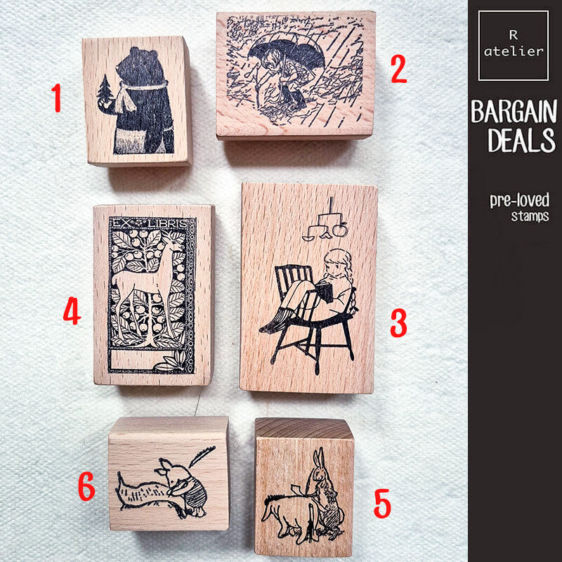 Bargain Pre-loved Scrapbooking Wooden Stamps