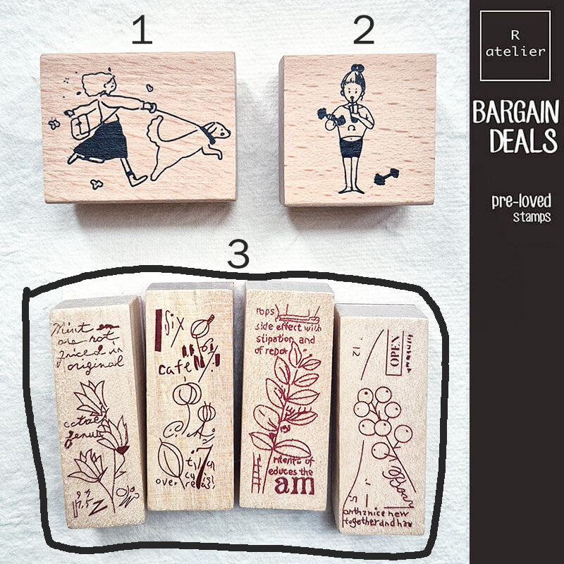 Bargain Pre-loved Scrapbooking Wooden Stamps