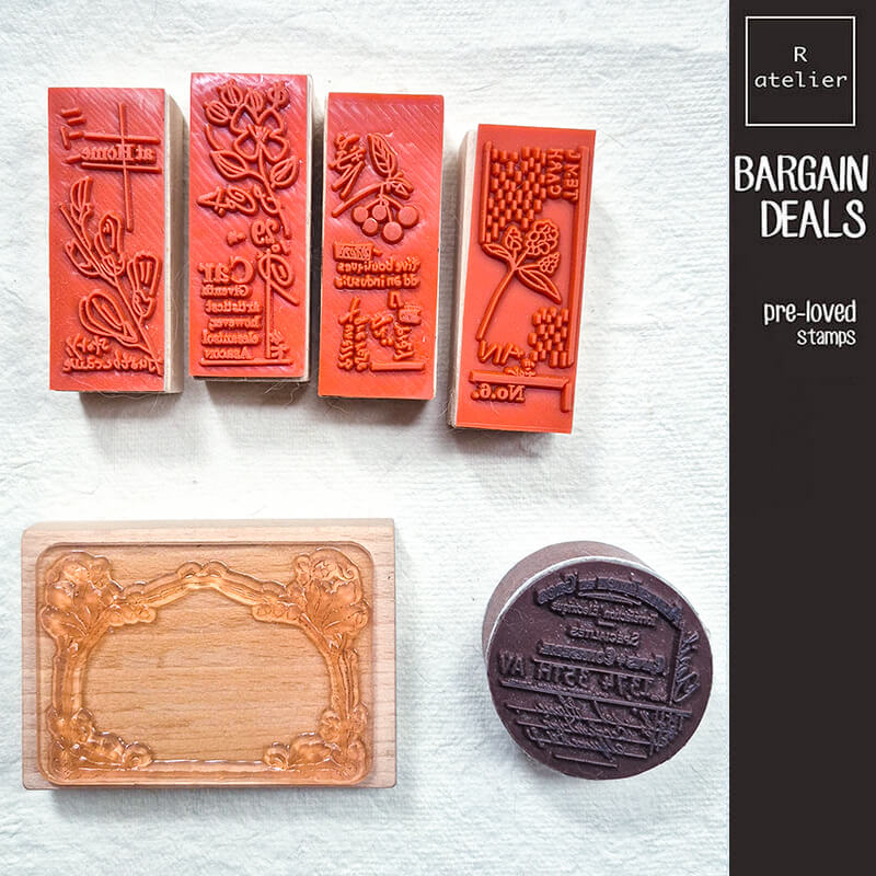 Bargain Pre-loved Scrapbooking Wooden Stamps