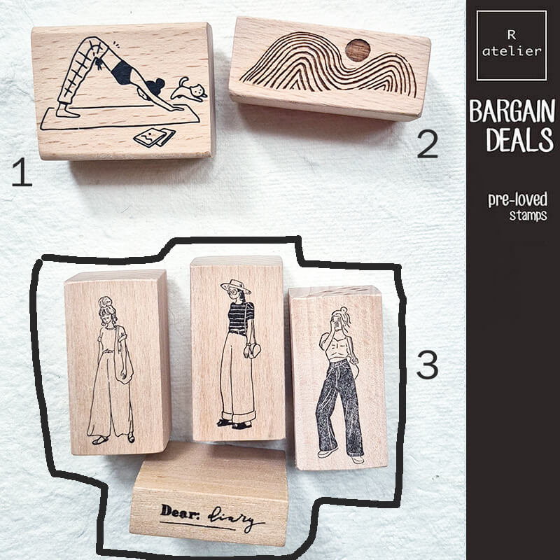 Bargain Pre-loved Scrapbooking Wooden Stamps