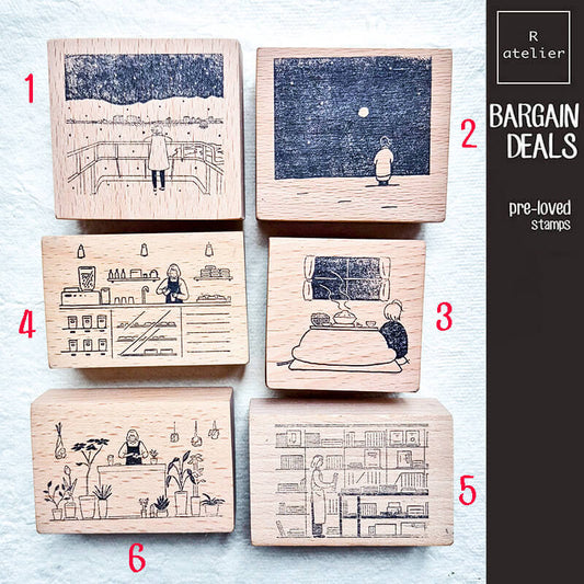 Bargain Pre-loved Scrapbooking Wooden Stamps