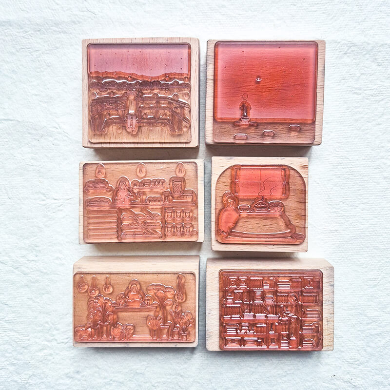 Bargain Pre-loved Scrapbooking Wooden Stamps