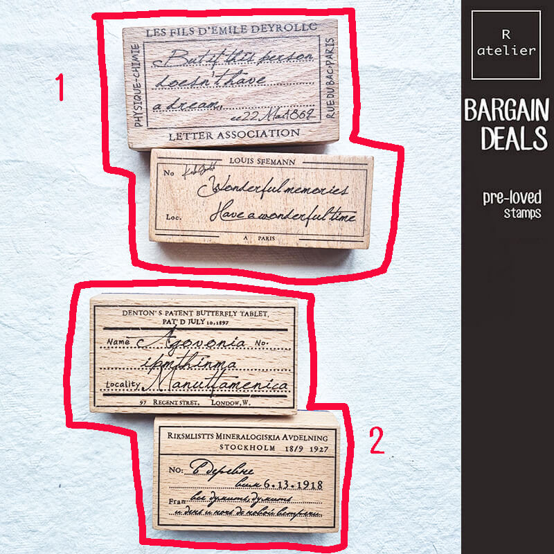 Bargain Pre-loved Scrapbooking Wooden Stamps