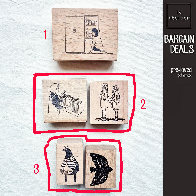Bargain Pre-loved Scrapbooking Wooden Stamps
