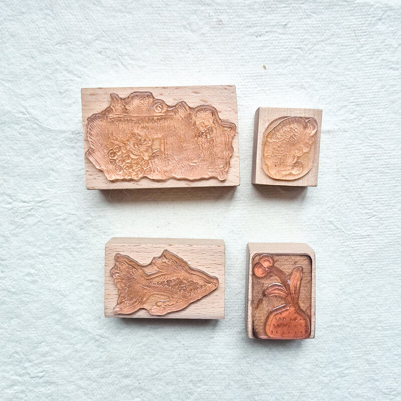 Bargain Pre-loved Scrapbooking Wooden Stamps