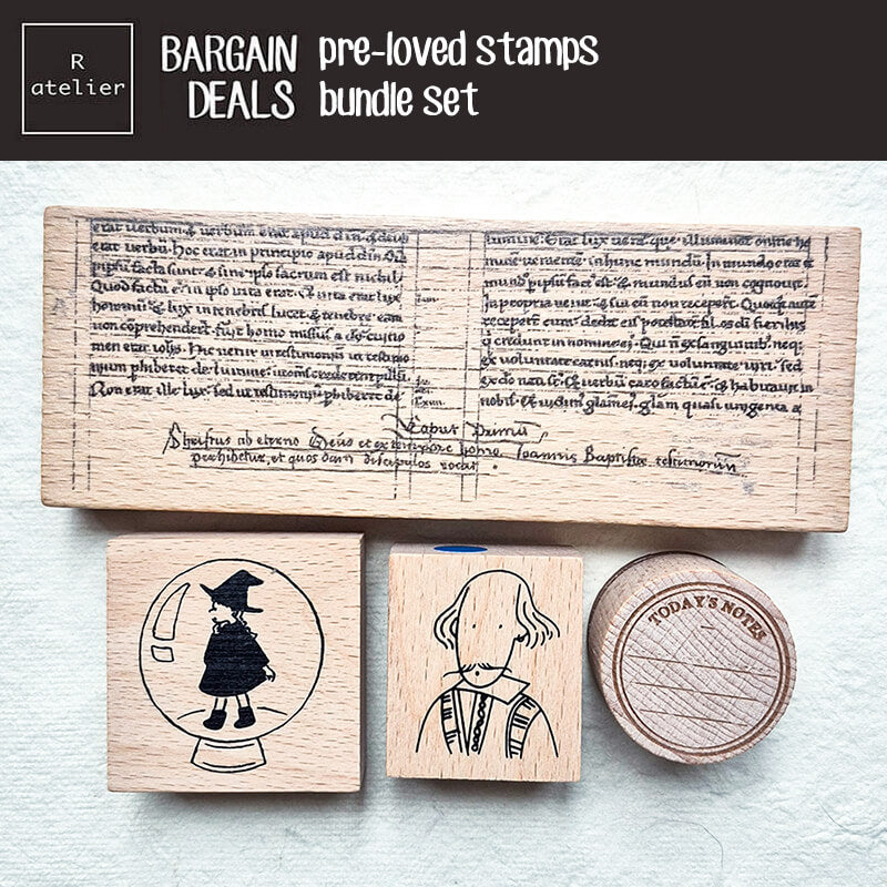Bargain Pre-loved Scrapbooking Wooden Stamps