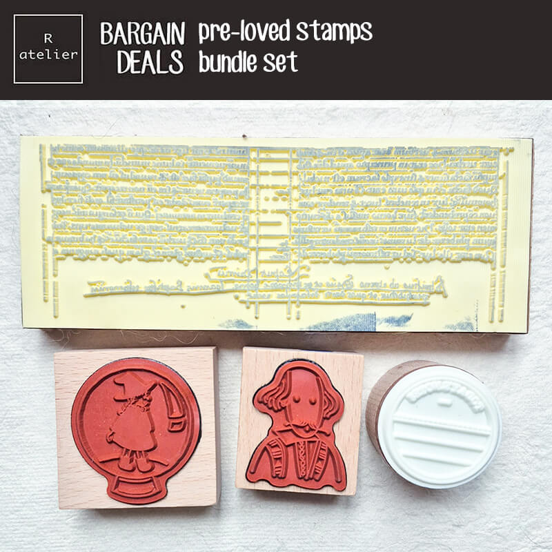 Bargain Pre-loved Scrapbooking Wooden Stamps