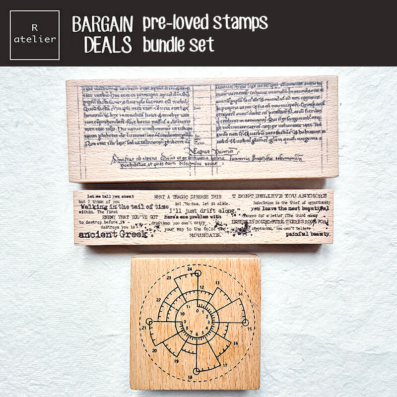Bargain Pre-loved Scrapbooking Wooden Stamps