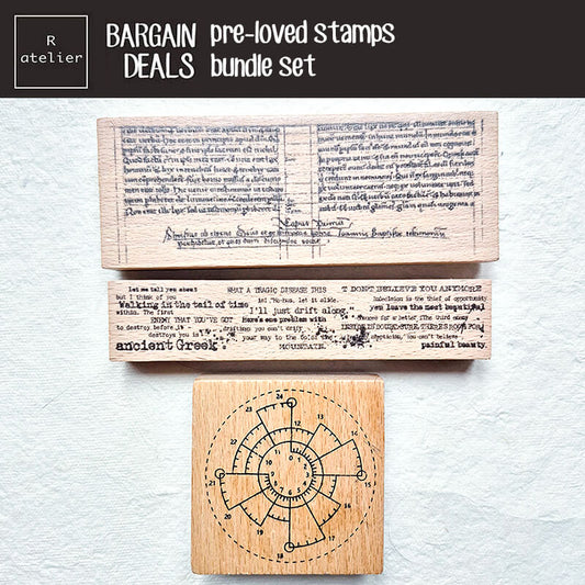 Bargain Pre-loved Scrapbooking Wooden Stamps