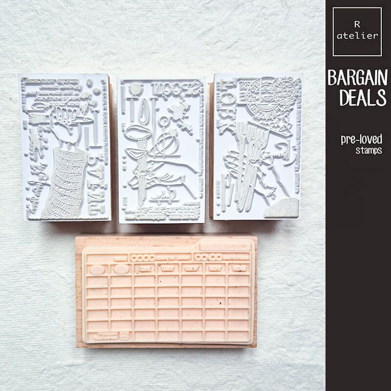 Bargain Pre-loved Scrapbooking Wooden Stamps
