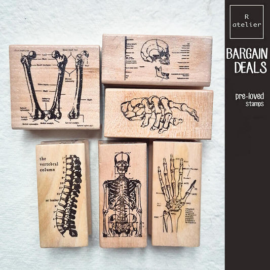 Bargain Pre-loved Scrapbooking Wooden Stamps
