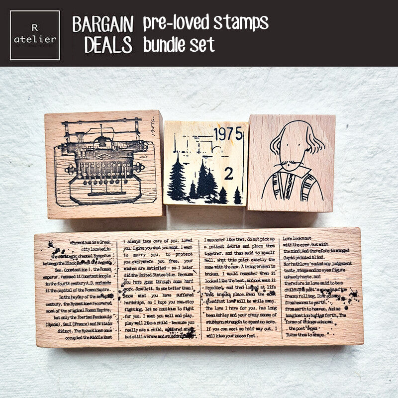 Bargain Pre-loved Scrapbooking Wooden Stamps