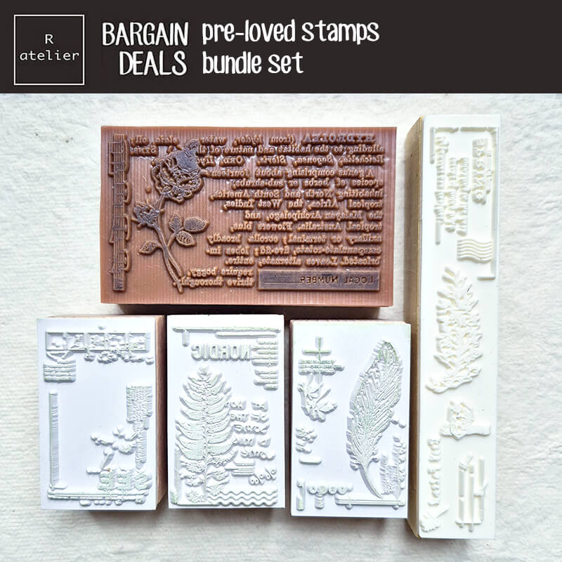Bargain Pre-loved Scrapbooking Wooden Stamps