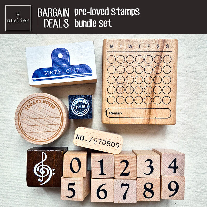 Bargain Pre-loved Scrapbooking Wooden Stamps