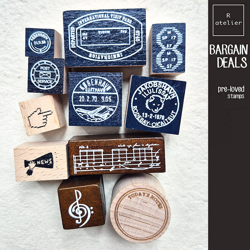 Bargain Pre-loved Scrapbooking Wooden Stamps