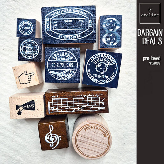 Bargain Pre-loved Scrapbooking Wooden Stamps